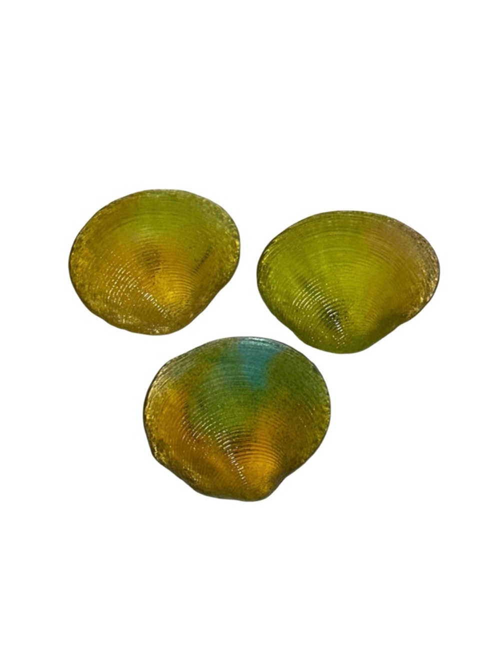 Glasshouse Shell Art Glass Paperweights UK Set of 3